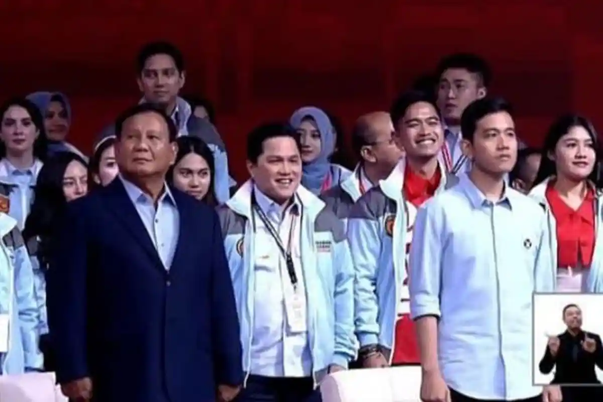 Selain Prabowo, Hadir Erick Thohir dan Kaesang Pangarep Saksikan Gibran Debat Cawapres 2024 di JCC