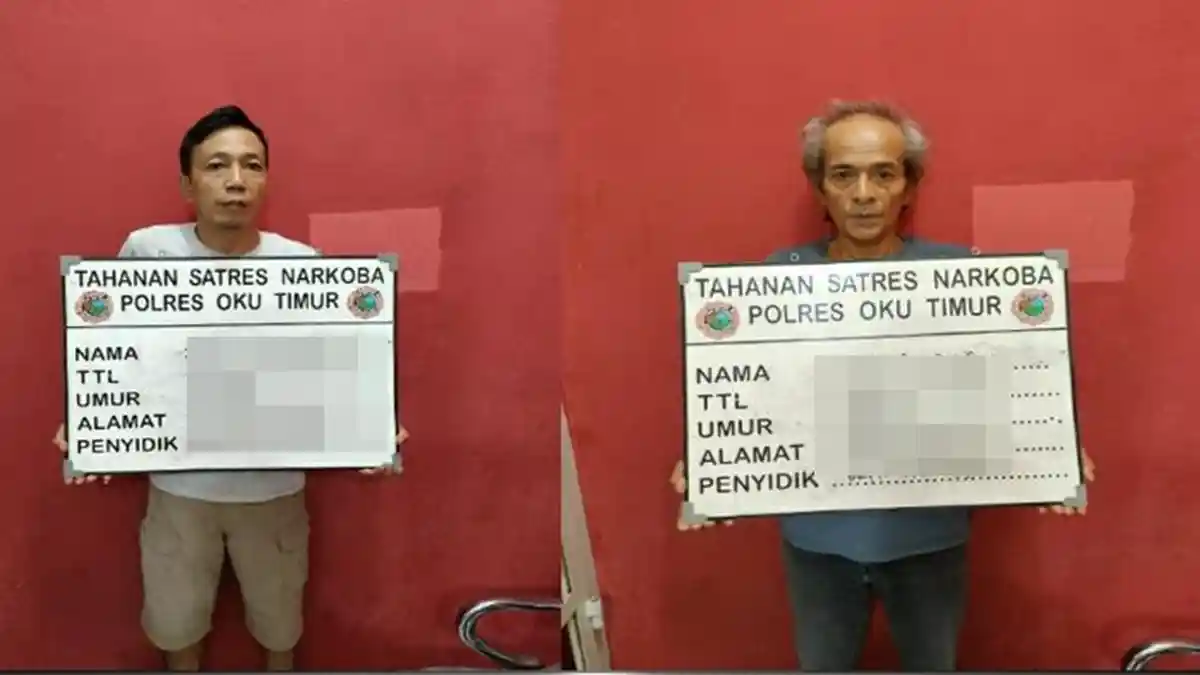 Dua Pria Asal OKU Ditangkap Saat Melintas di OKU Timur, Polisi Sita Dua Paket Sabu