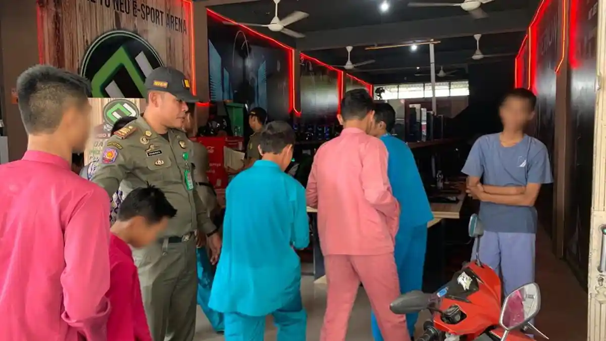 Terciduk Main Game Online,  30 Pelajar Dijaring Satpol PP Provinsi Riau