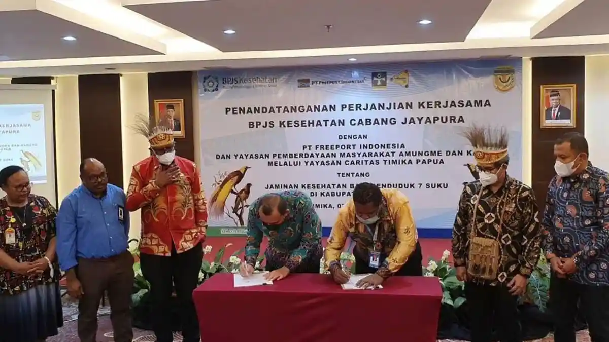 30 Ribu Jiwa Warga 7 Suku di Mimika, Didaftarkan BPJS Kesehatan Oleh PT Freeport