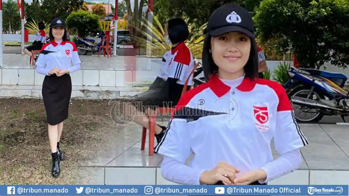 Polwan Cantik Ini Persiapkan Diri sebagai Pengibar Bendera Jelang Upacara HUT ke-75 RI