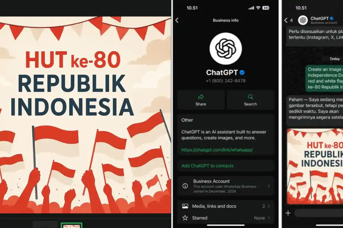 Tutorial Membuat Gambar AI Tema Kemerdekaan Indonesia di WhatsApp, Bisa Pakai File dari Galeri Foto