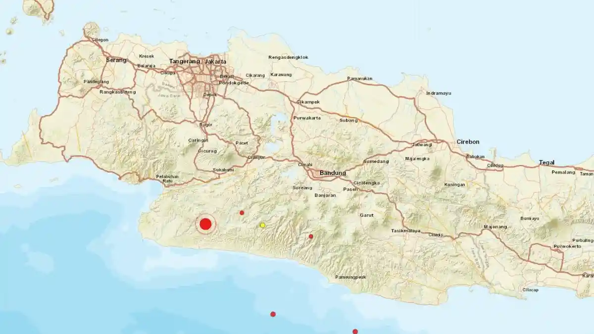 Gempa Bumi Guncang Kota Sukabumi-Jawa Barat Pagi Ini Rabu 23 Agustus 2023, Cek Magnitudo