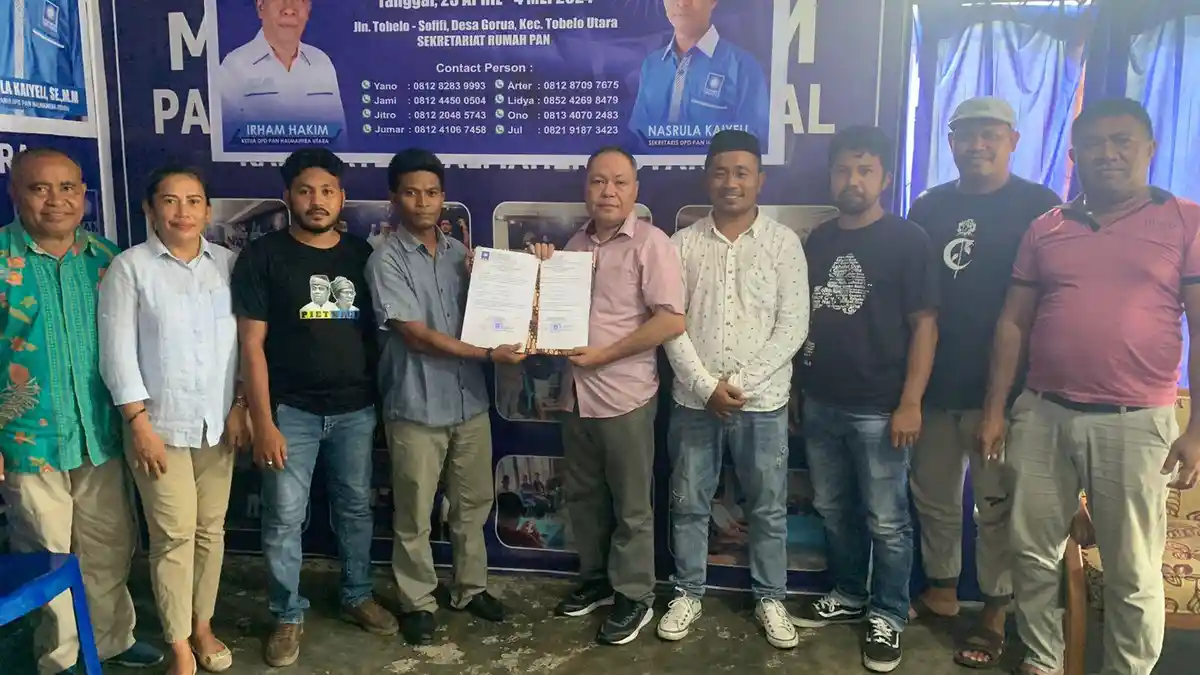 Piet dan Kasman Daftar  di PAN Barengan, Sah!  Bertarung di Pilkada Halmahera Utara Maluku Utara