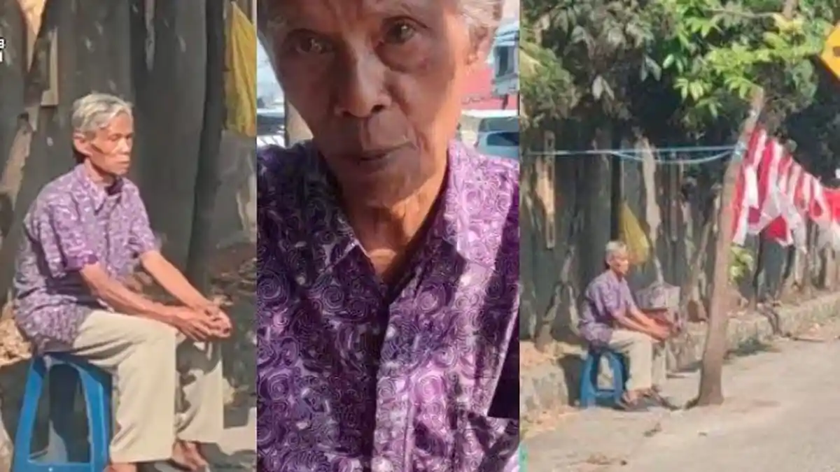 Rawat Anak yang Sakit Urat Terjepit, Abah Nana Jual Bendera Sebulan Baru Laku 1, Haru Dibantu Polisi