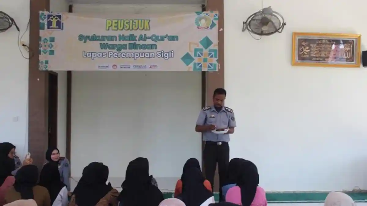 Syukuran Naik Tingkat Alquran, Warga Binaan Lapas Perempuan Sigli Dipeusijuk