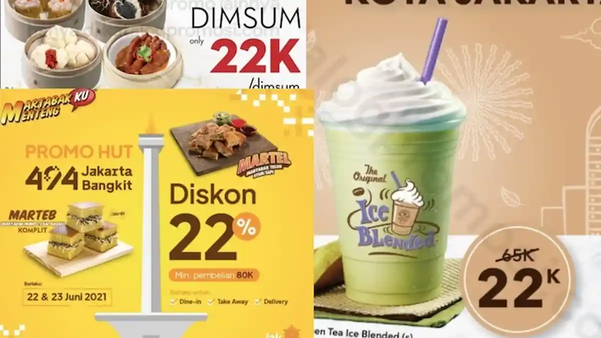 Katalog Promo HUT Jakarta ke-494 Dapatkan Diskon Mulai dari Makanan Sampai Tempat Wisata