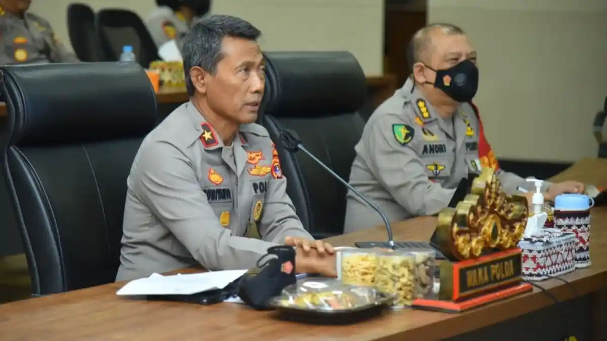 Polda Lampung Gelar Anev Capaian Vaksin Covid-19, Lampung Rangking 18 Nasional