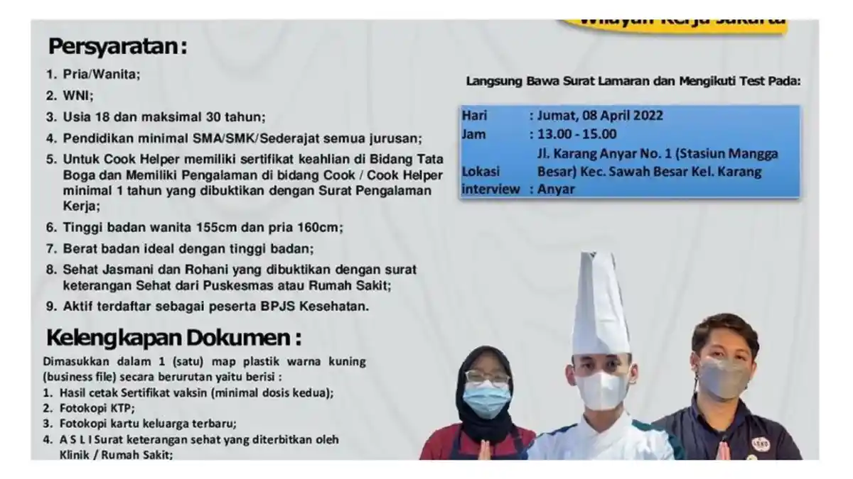 Lowongan Kerja KAI Services untuk Lulusan SMA/Sederajat, Simak Posisi dan Syarat yang Dibutuhkan
