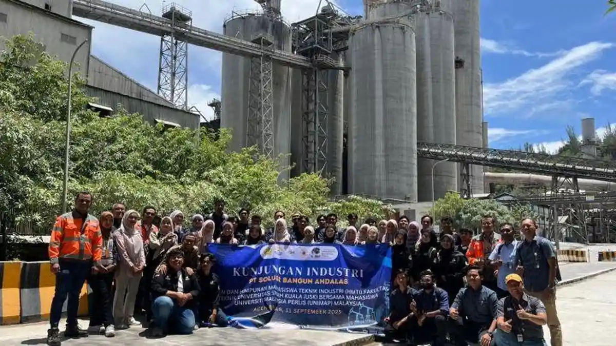 Selami Dunia Industri Semen, Mahasiswa Malaysia dan Teknik Industri USK Sambangi PT SBA