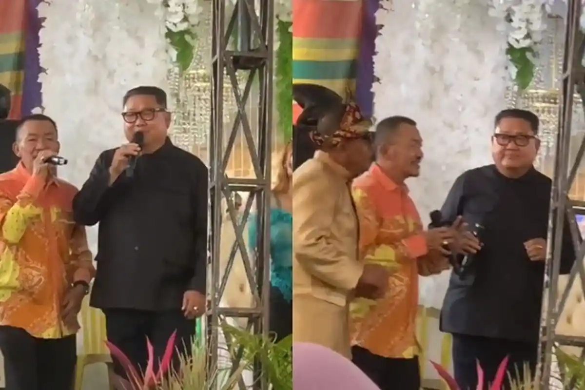 VIRAL Pria Disebut Mirip Kim Jong Un Nyanyi Dangdut saat Kondangan, Netizen Heboh