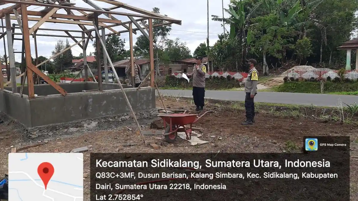 Jalankan Program, Polres Dairi Pantau Pembangunan Sopo Kamtibmas