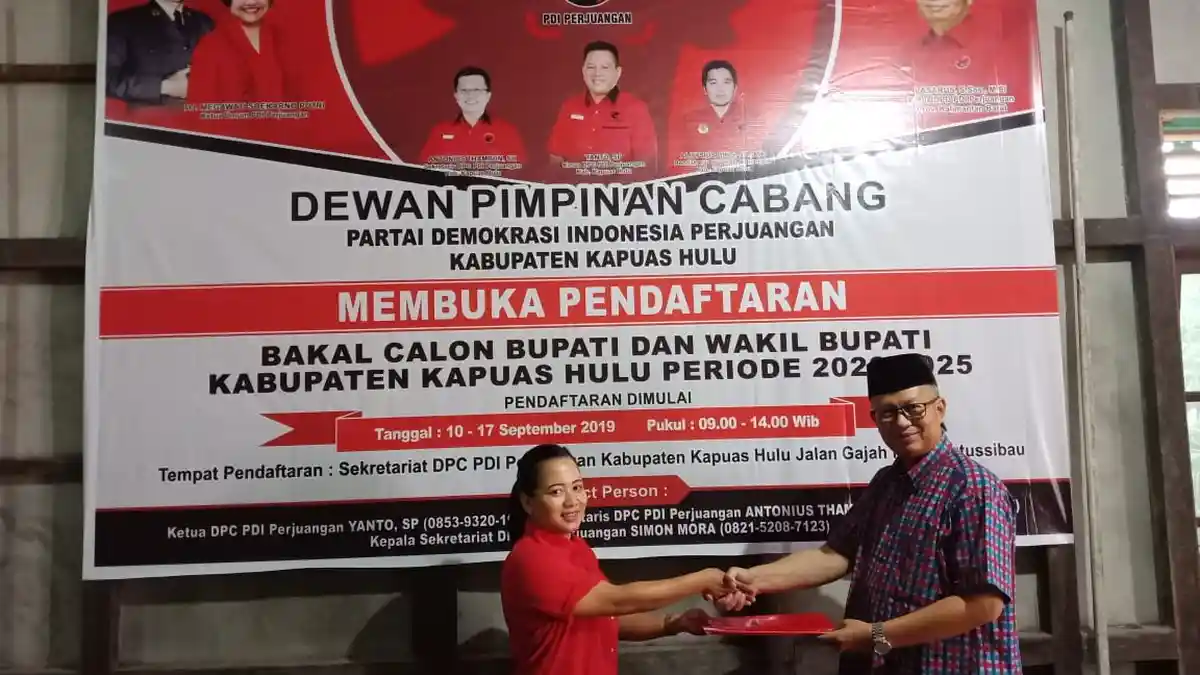 H Baiduri Daftar Calon Bupati ke DPD PDIP Kapuas Hulu