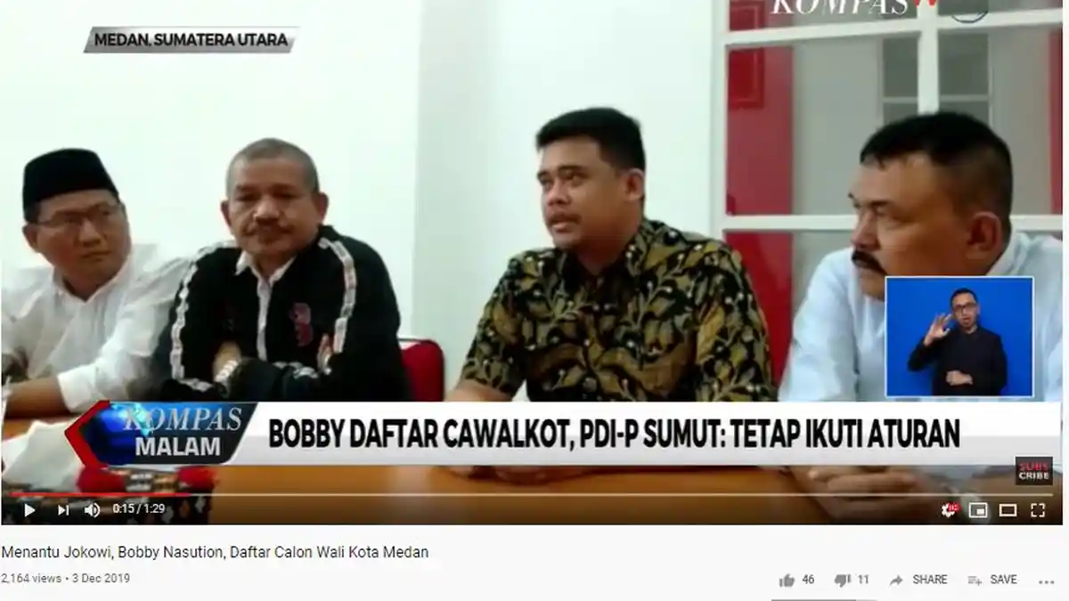 Menantu Jokowi, Bobby Nasution Resmi Daftarkan Diri Jadi Bakal Calon Walikota Medan