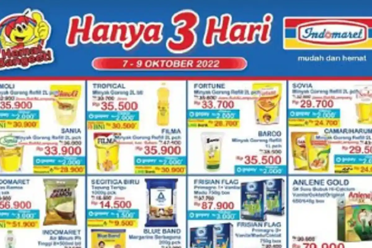 Makin Irit, Promo JSM Indomaret 16 Oktober 2022, Beras Minyak Kecap Murah, Pakai Gopay Untung