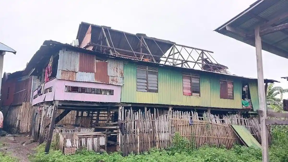 Imbas Puting Beliung, Rumah Rusak di Jombe Jeneponto Bertambah Menjadi 22 Unit