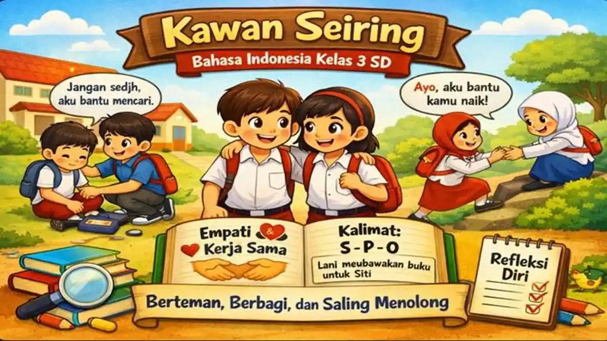 5 Contoh Soal PR Bahasa Indonesia Kelas 3 SD Bab 1 Kawan Seiring Kurikulum Merdeka Tahun 2026 - Sripoku.com