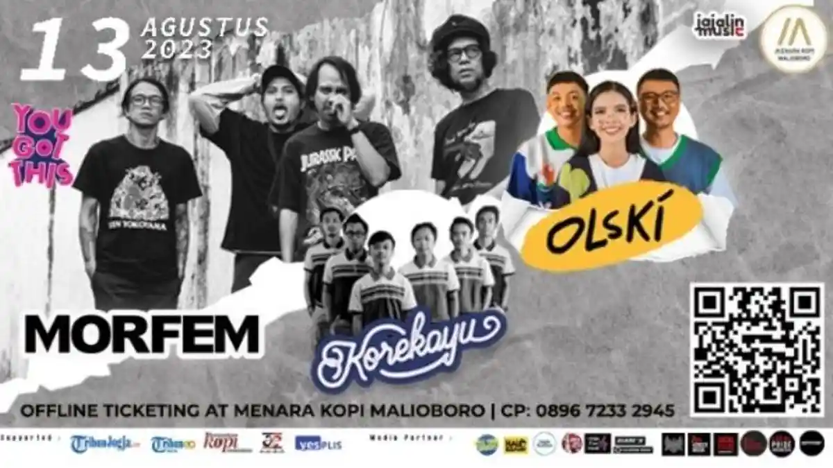 You Got This Concert: Menara Kopi Malioboro Hadirkan Morfem, Korekayu, dan Olski