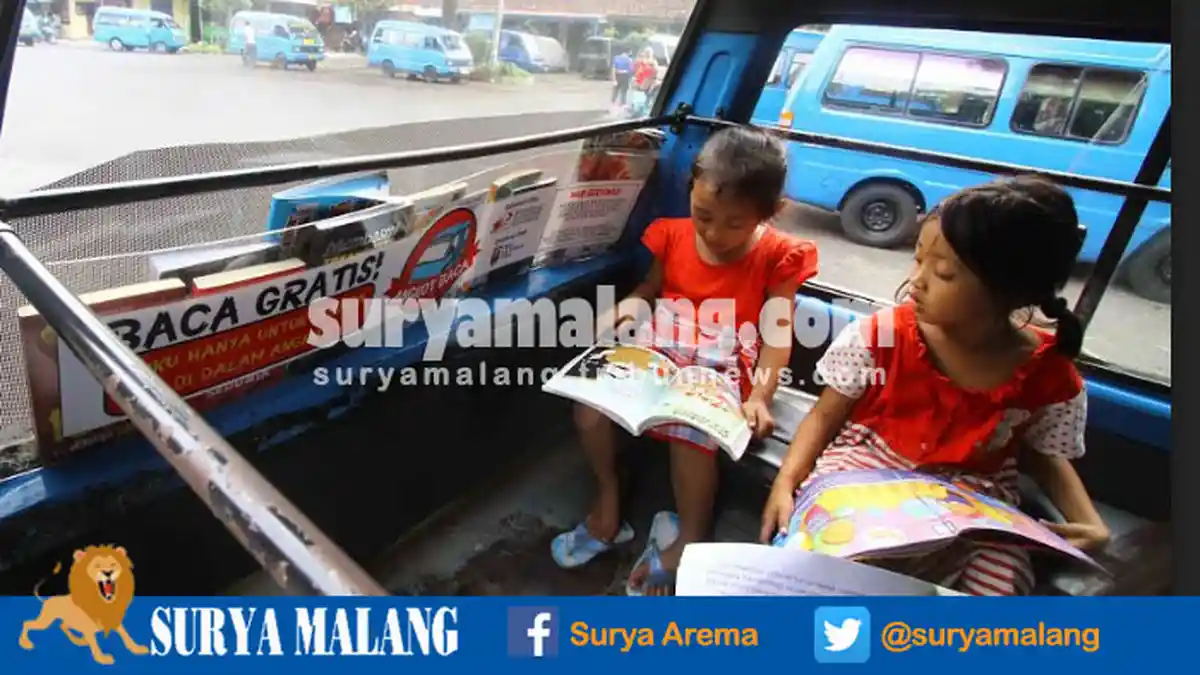 Hebat  Di Kota Malang Sudah Ada Angkot Baca, Silahkan Pilih Trayeknya