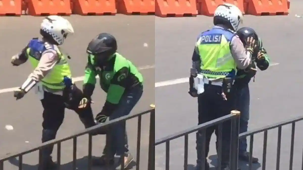 Viral Video Polisi Tendang Driver Ojol di Bogor, Kini Dipindah Tugas dan Dapatkan Sanksi