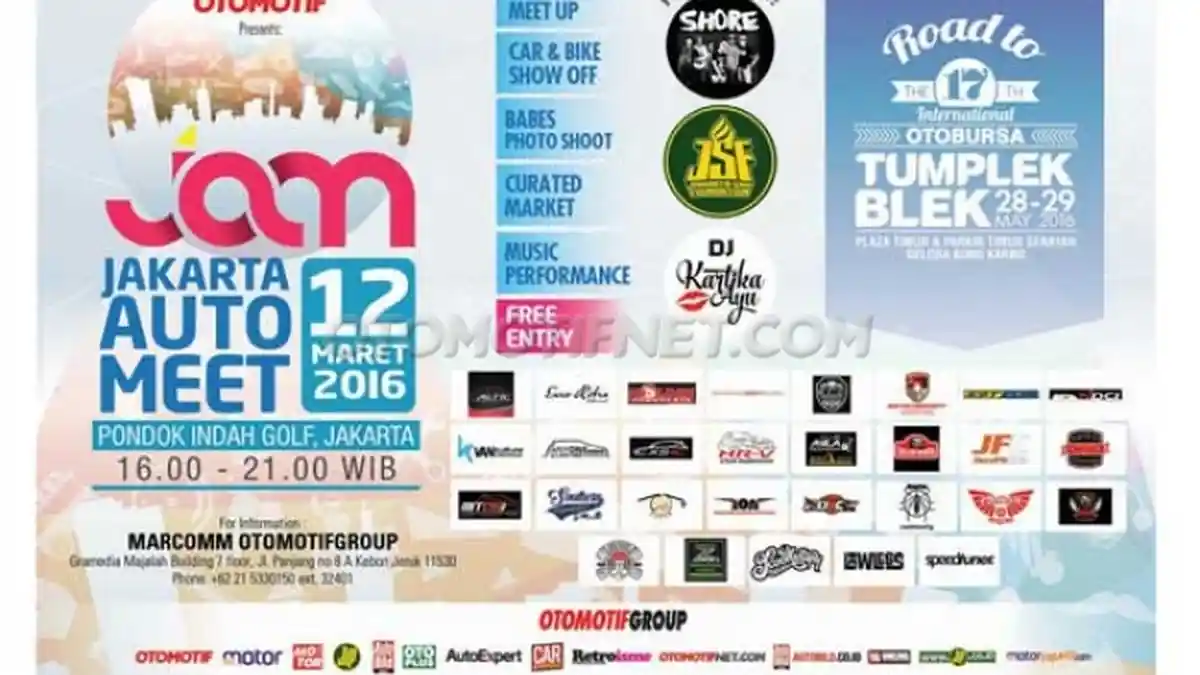 Ayo Merapat di Jakarta Auto Meet di Pondok Indah, Gratis Bro!
