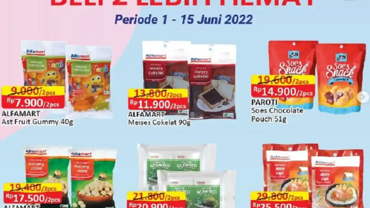 Katalog Alfamart 9-15 Juni 2022, Ada Promo Beli 2 Lebih Hemat, Promo Gratisan & Diskon hingga 50 % 