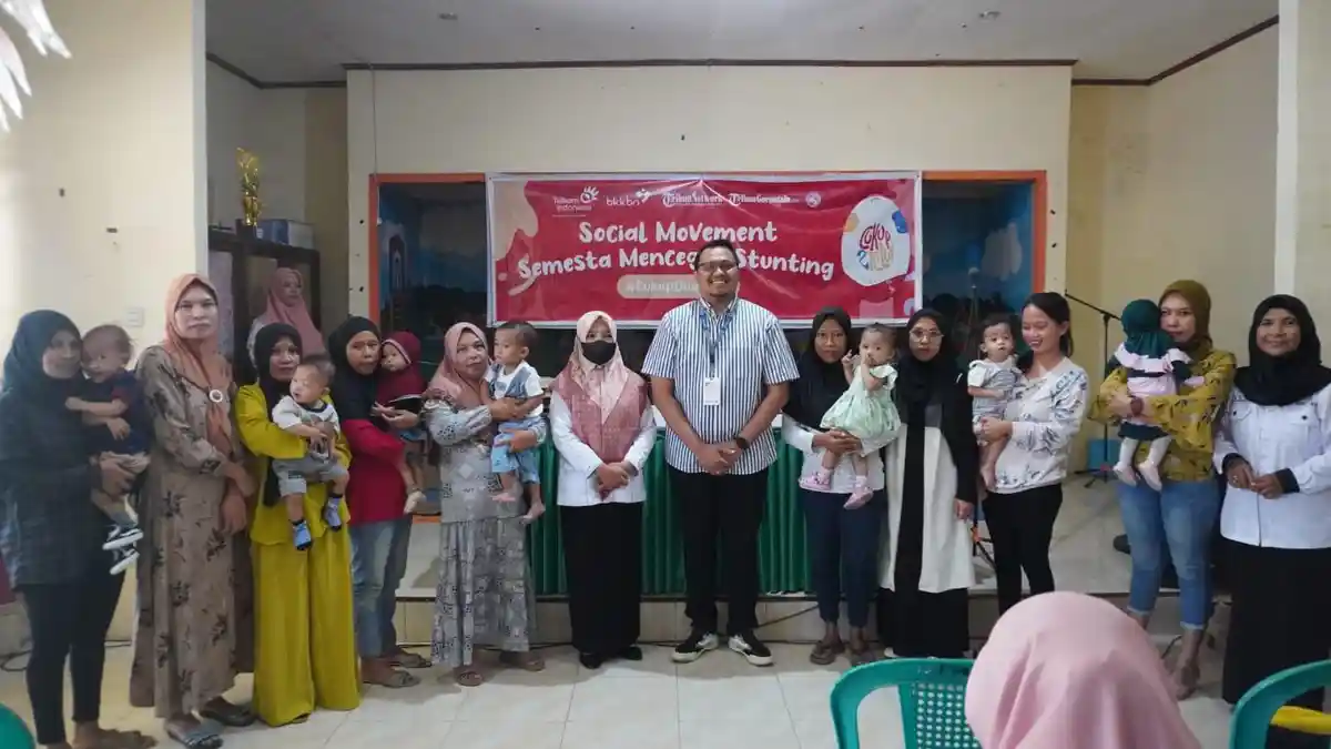 Kolaborasi TribunGorontalo-Telkom-BKKBN Tekan Angka Stunting dengan Pembagian Makanan Tambahan