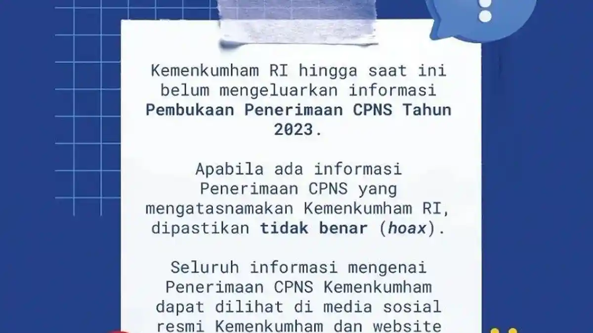 CPNS 2023, Kemenkumham Pastikan Belum Buka Formasi