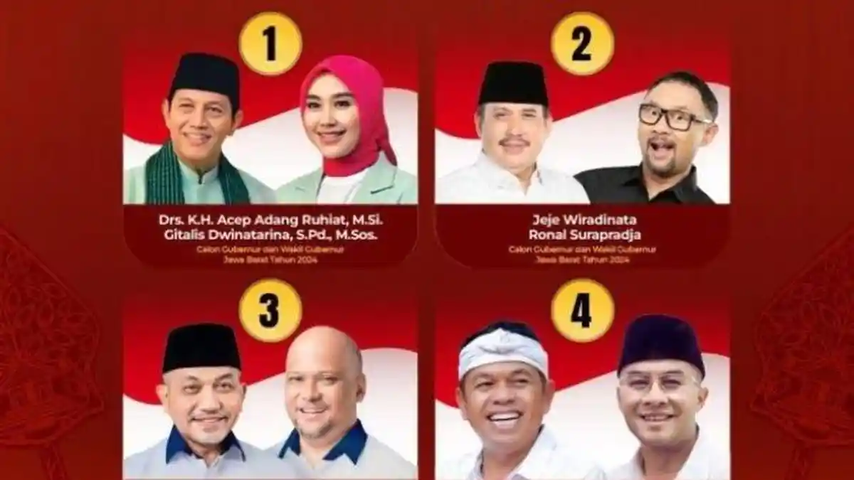 Hasil Quick Count Pilkada Jawa Barat 2024, Hitung Cepat Suara Cagub Jabar Acep, Jeje, Syaikhu, Demul