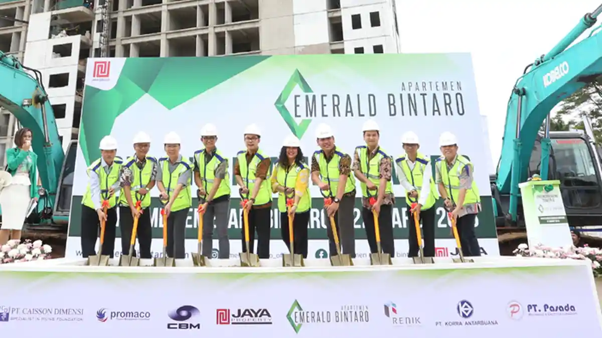 Ground Breaking Tower B Apartemen Emerald Bintaro Sukses dan Tepat Waktu