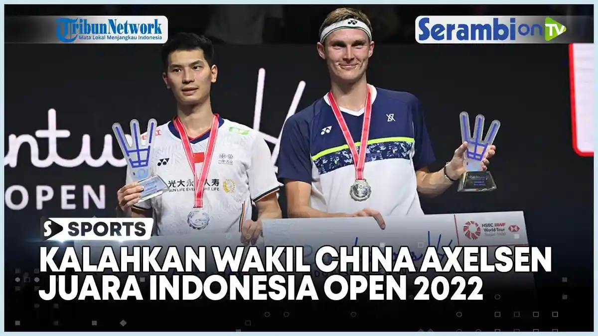 Hasil Final Indonesia Open 2022 - Taklukan Zhao Jun Peng, Viktor Axelsen Juara Tunggal Putra