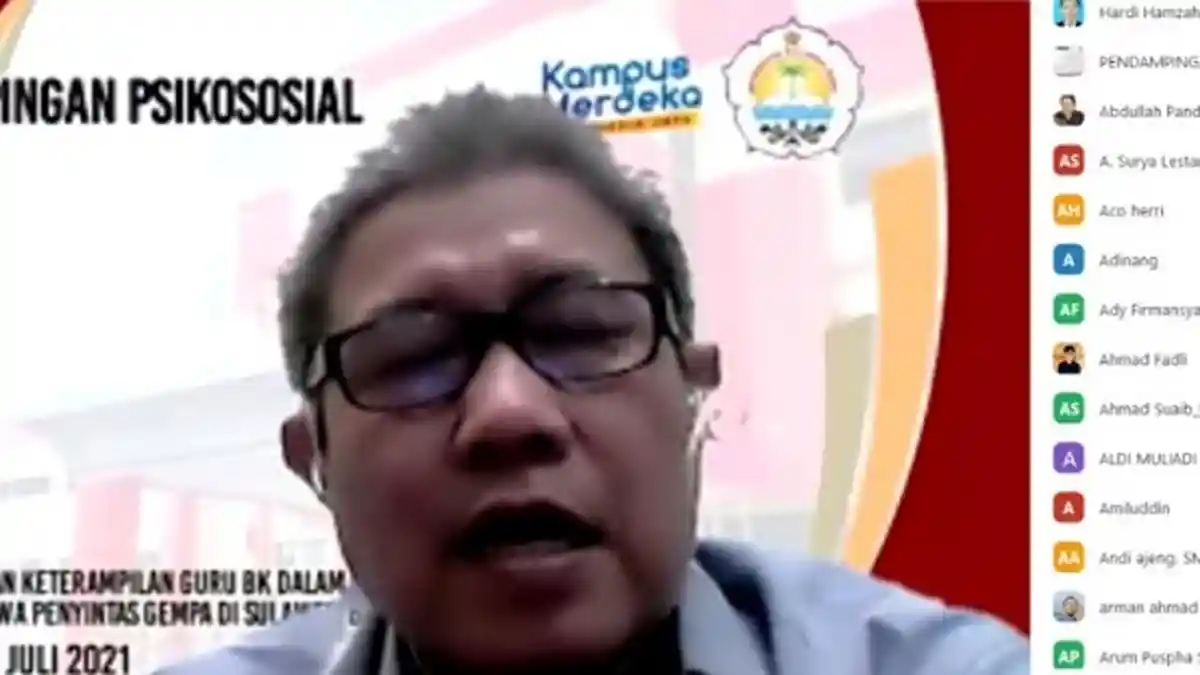 FKIP Unsulbar Gandeng Guru BK Beri Trauma Healing Pelajar Penyintas Gempa di Sulbar