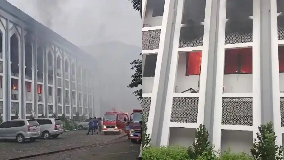 Kebakaran Lantai Dua UIN Syarif Hidayatullah Kerugian Sekitar Rp 200 Juta