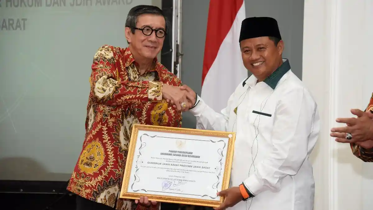 Jabar Raih Penghargaan Daerah dengan Desa/Kelurahan Sadar Hukum Terbanyak di Indonesia