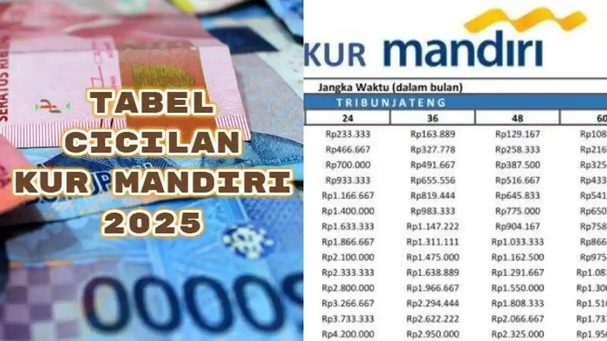 Cek Tabel Cicilan KUR Mandiri 2025, Ini Angsuran Pinjaman Rp5-100 Juta, Simak Cara Mengajukan