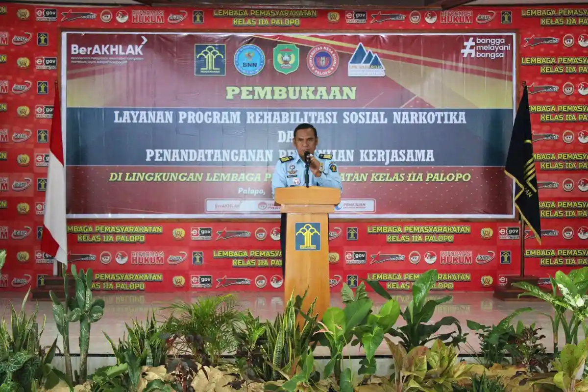 Kadiv Pemasyarakatan Kemenkumham Sulsel Buka Program Rehabilitasi Sosial Narkotika di Lapas Palopo