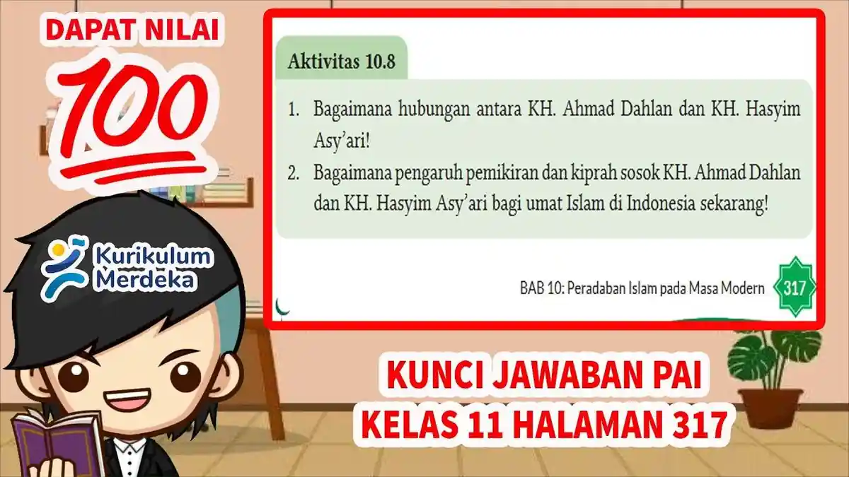 Soal & Kunci Jawaban PAI Kelas 11 SMK Halaman 317: Hubungan KH. Ahmad Dahlan dan KH. Hasyim Asy’ari
