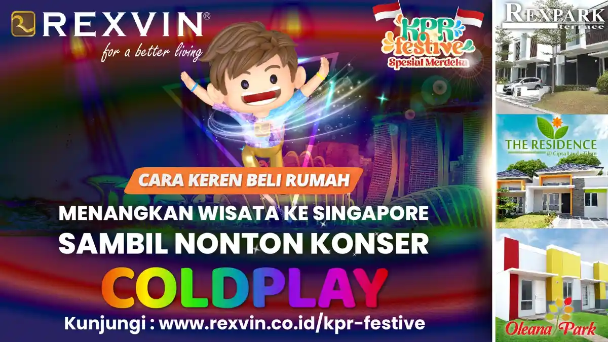 Rexvin Bagi Tiket Nonton Coldplay di Singapura, Promo KPR Festive Spesial Merdeka