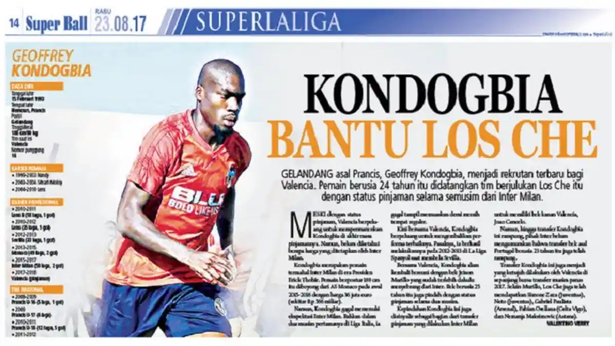 Geoffrey Kondogbia Siap Membantu Valencia