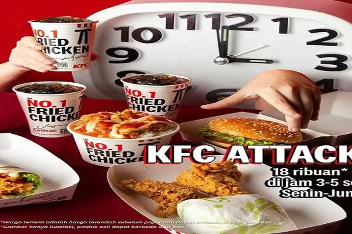 Promo KFC Selasa-Jumat, KFC Attack Ada Menu Half Winger+Oriental Don+Burger+Twisty Rp 18 ribuan