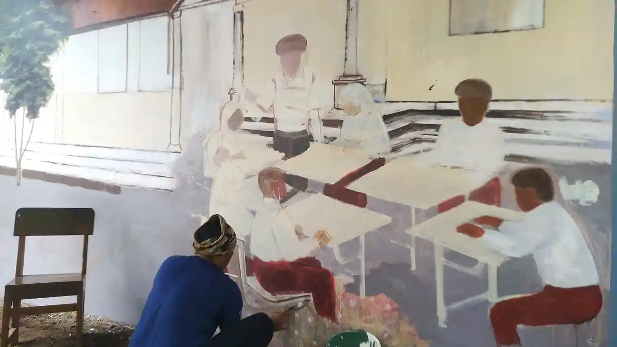 Artsotika Muria 4 Dimulai Besok, Pelaku Seni Rupa Buat Mural Pendidikan di Japan Kudus