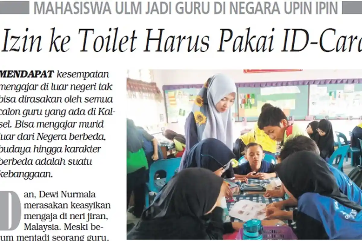 Mahasiswa ULM Jadi Guru di Negeri Upin Ipin, Selu Sediakan Google Terjemahan Saat Mengajar