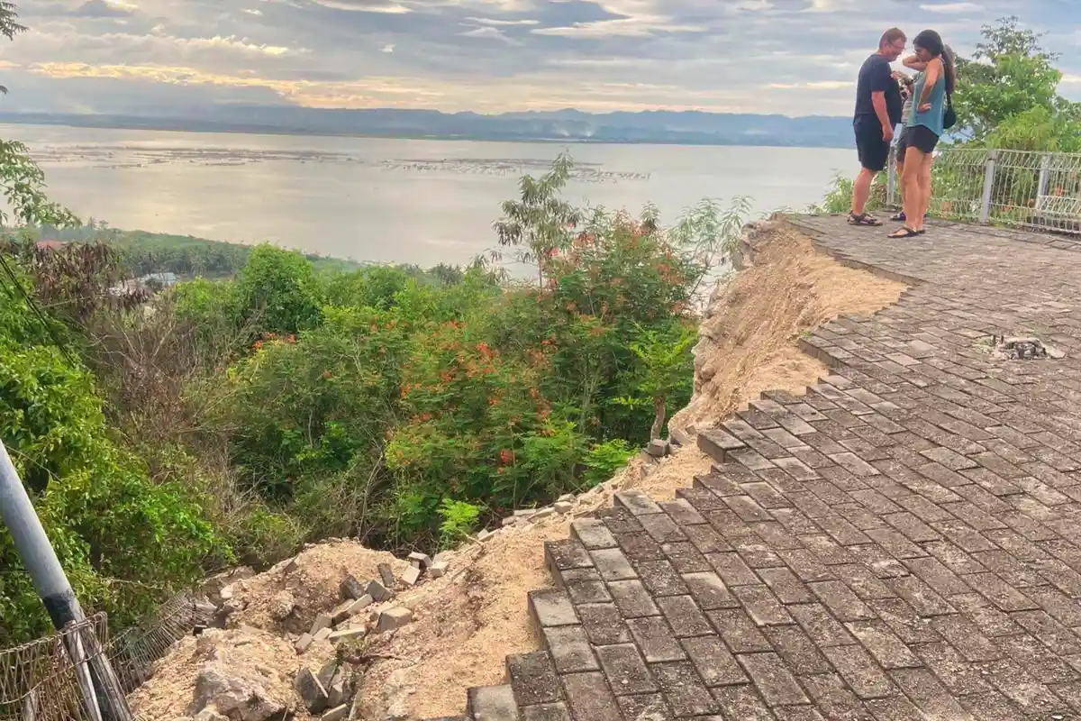 Benteng Otanaha Gorontalo Tetap Dibuka Untuk Wisatawan Meski Ada Bekas Longsor