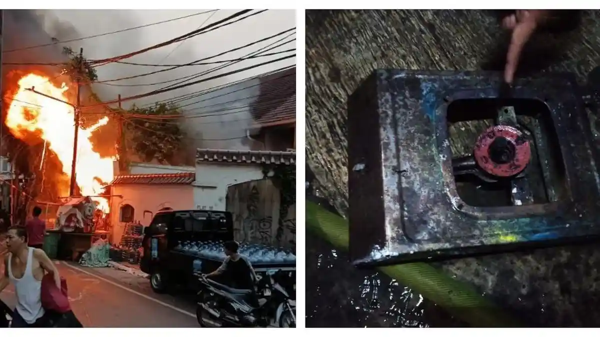 Kebakaran Hari Ini di Petojo Selatan Gambir: Diduga Gas Bocor, Perumahan Usaha Papan Bunga Terbakar