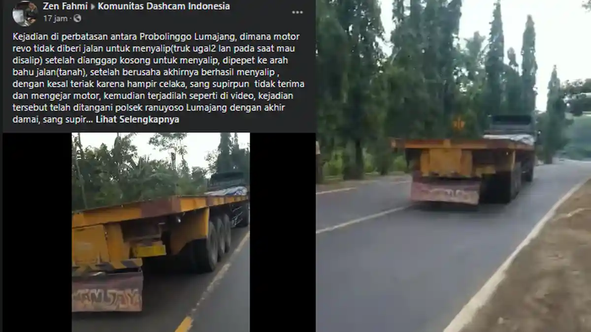 Viral Supir Trailer Melaju Ugal-Ugalan, Halangi Jalan Hingga Nyaris Celakakan Pemotor