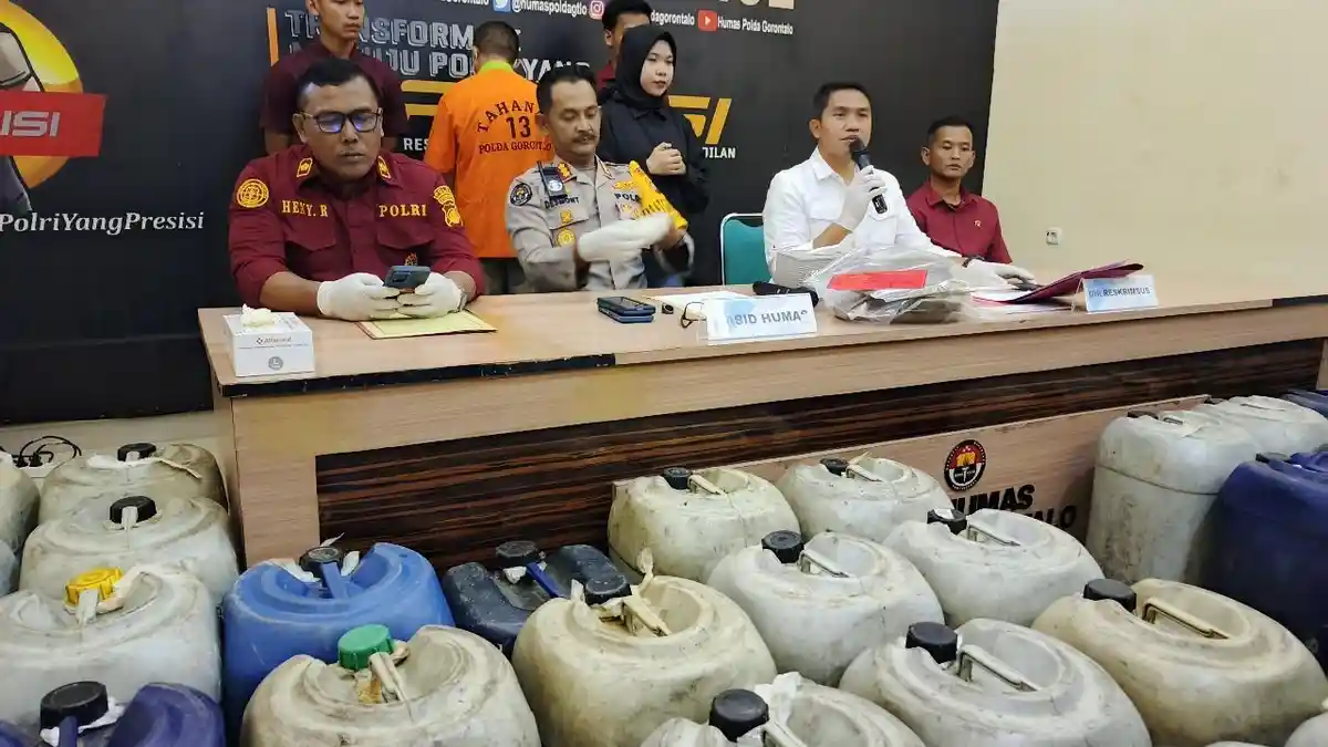 Pria di Gorontalo Utara Diamankan Polda Gorontalo Gegara Praktik Ilegal "Timbun BBM Subsidi"