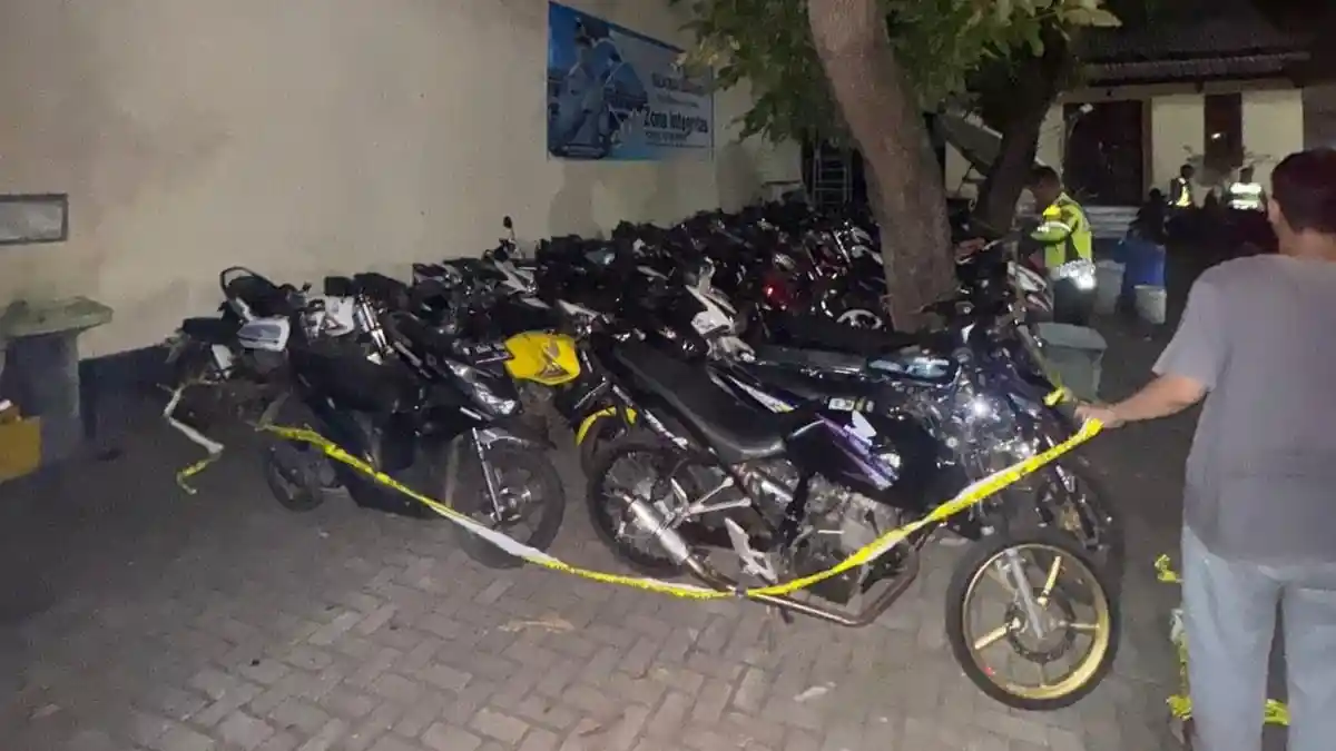 Dua Hari Operasi Cegah Balapan Liar, Satlantas Polres Situbondo Sita 52 Unit Motor