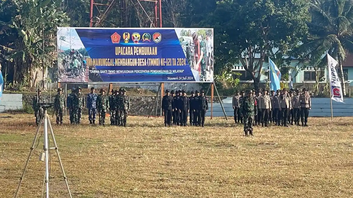 Kasie Dwi Hartanto di Kantor Imigrasi Maumere Hadiri Pembukaan TMMMD Ke-121