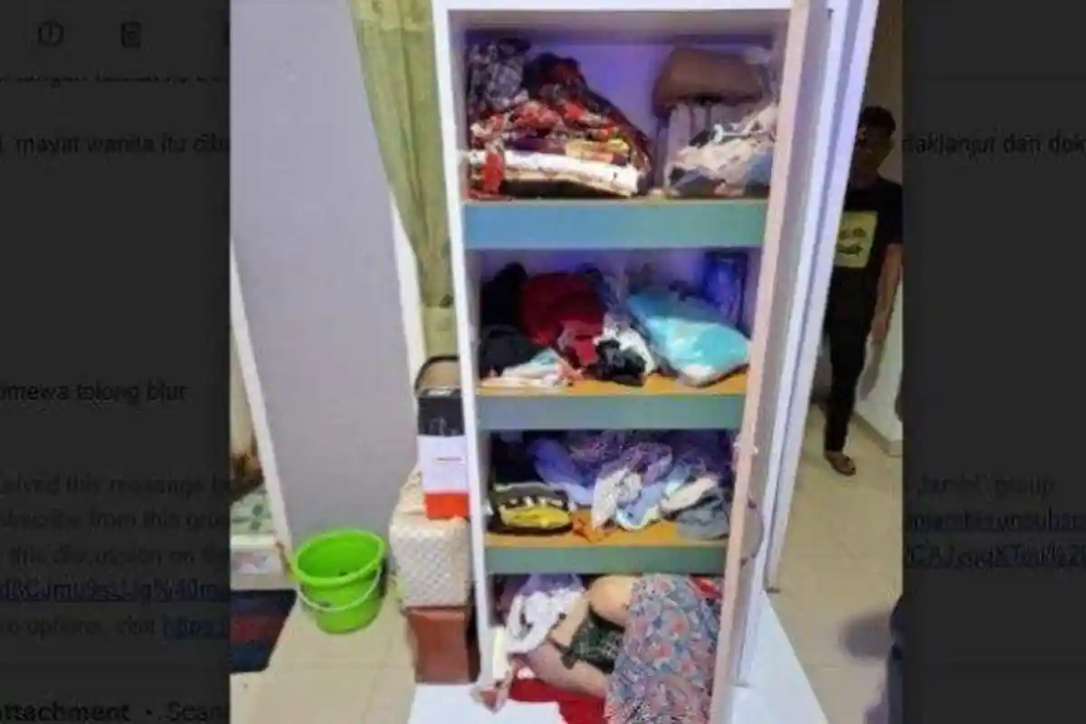 Akhirnya Terungkap Identitas Jasad Wanita yang Ditemukan dengan Kondisi Tangan Terikat Dalam Lemari