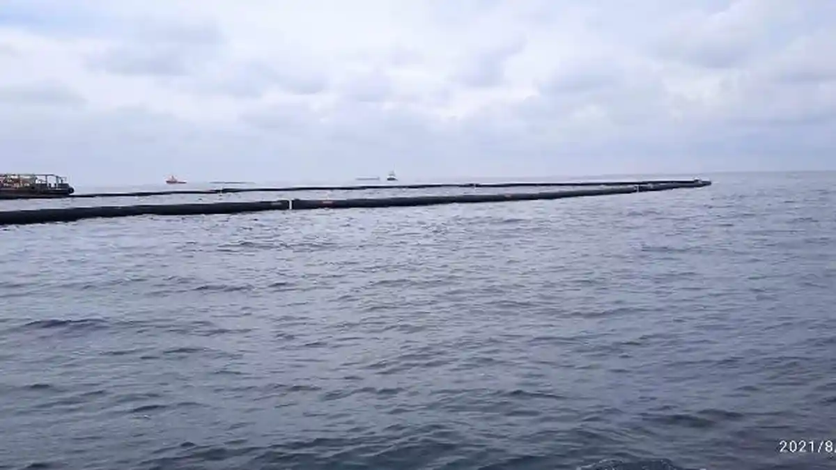 Pipa Sumur H-4 Lapangan Langsa Offshore Milik Pertamina di Selat Malaka Diduga Bocor, Minyak Tumpah
